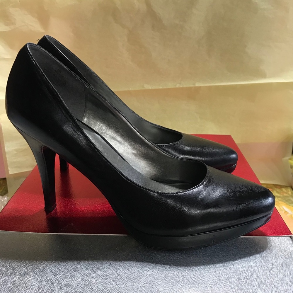 Nine West Black Platform Pointed Toe High Heels - Picture 8 of 11